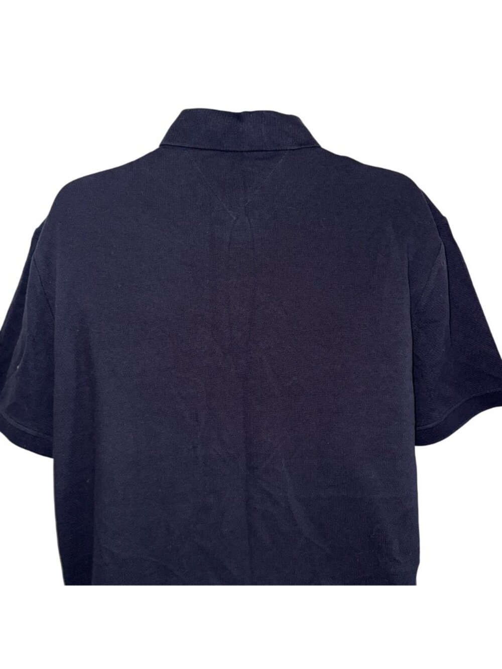 NWT Tommy Hilfiger Mens Pique Polo Shirt XL Navy Blue Flag Logo Short Sleeve - Picture 5 of 8